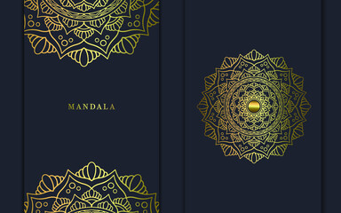 Mandala template with elegant, classic elements. Great for invitation, flyer, menu, brochure, background Premium Vector