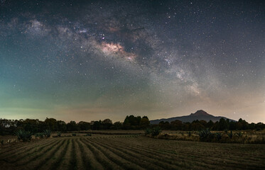 Fototapeta premium Corn fields at La Malinche volcano