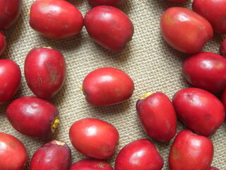 Red color ripe whole fresh Date