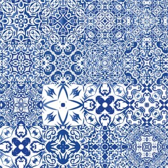 Ornamental azulejo portugal tiles decor.