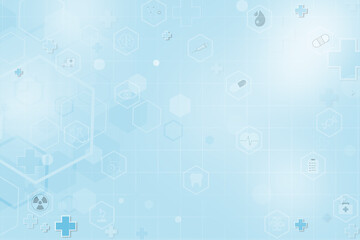 blue abstract background on health concept