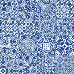 Portuguese ornamental azulejo ceramic.