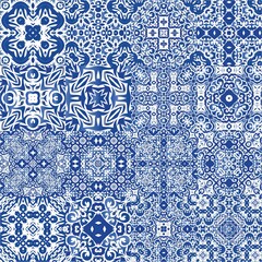 Antique azulejo tiles patchworks.