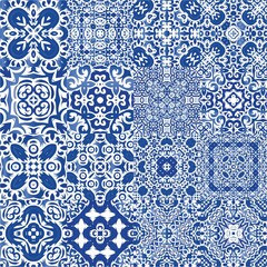 Ethnic ceramic tiles in portuguese azulejo.