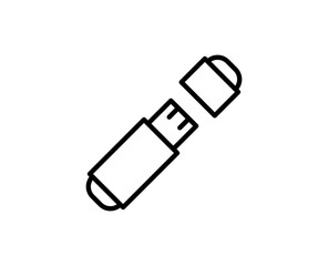 Usb flash line icon