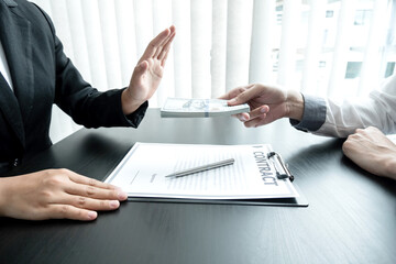 The businessman denies the money in proposed by his partner to bribe the concept of bribery and...