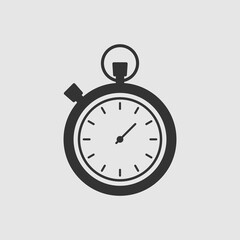 Vector Isolated Simple Stopwatch Icon