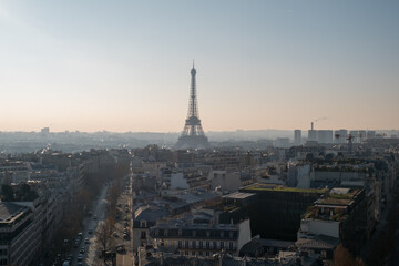 Naklejka premium authentic view of eiffel tower in paris