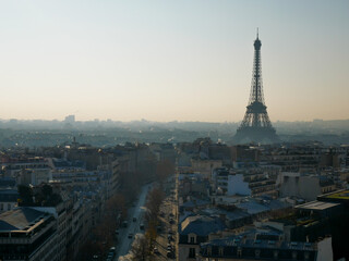 Obraz premium authentic view of eiffel tower in paris