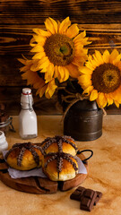 Very delicious chocolate bread named korean blossom bread