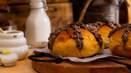 Very delicious chocolate bread named korean blossom bread