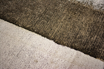 pedestrian crossing sign, Close-up the lines on road