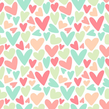 fancy love shape seamless pattern background