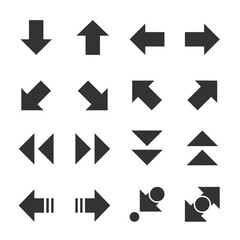 Arrows icons set cursor modern simple arrows vector illustration