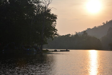 sunset on the lake