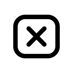 Delete Line Icon - Vector Illustration