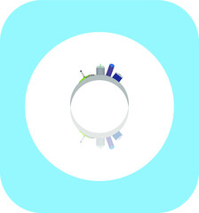 Long Beach California City Skyline in United States.