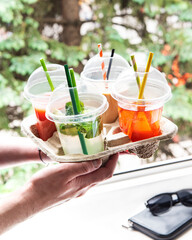 Various summer cold drinks