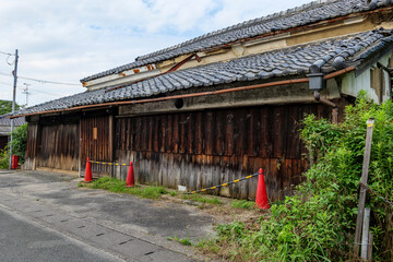 Fototapeta premium July 19, 2020, Kyoto, Japan, an old uninhabited abandoned house