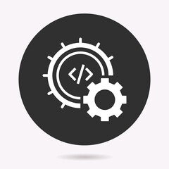 Software - vector icon. Illustration isolated. Simple pictogram.
