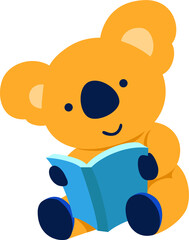 Little Cute Koala Reading Book