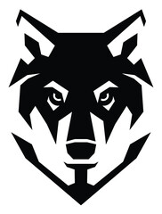 Simple Wolf Head Minimalism Style