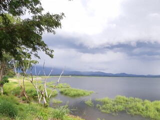 storm clouds over the estuary
