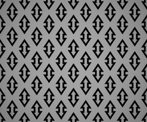 Abstract geometric pattern. A seamless vector background. Black and gray ornament. Graphic modern pattern. Simple lattice graphic design