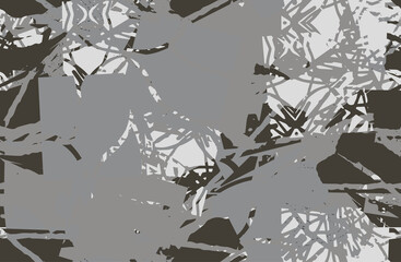 Grunge background is monochrome. Seamless abstract texture. Template for printing on fabric, wallpaper. Chaotic repeating pattern