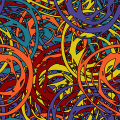 Multi-color seamless background. Color template for printing on fabric, paper. Abstract art texture made of vector elements