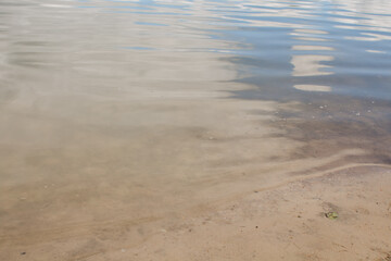 Fototapeta na wymiar clear water in the lake