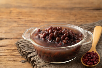 Red Beans Sweet Soup.Boiled bean in Syrup (Thai Dessert)