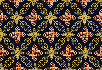 Indonesian batik motifs with very distinctive plant patterns