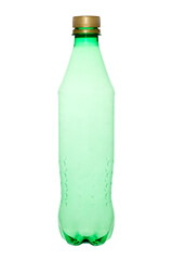 empty plastic bottle isolated on white background