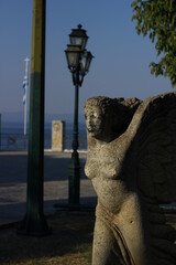 Photo of a statue in the center of Kalithea, in Halkidiki, Greece