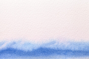 Abstract art background white and light blue colors. Watercolor painting on canvas with soft denim gradient.
