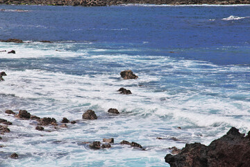Rapa Nui. The view on Pacific ocean on Easter Island, Chile
