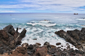 Rapa Nui. The view on Pacific ocean on Easter Island, Chile