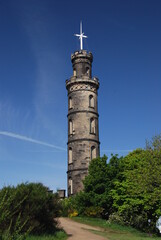 Obraz premium Lord Nelson Monument, Calton Hill, Edinburgh, Scotland