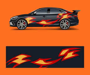 Naklejka premium abstract Racing graphic vector for sport car wrap design