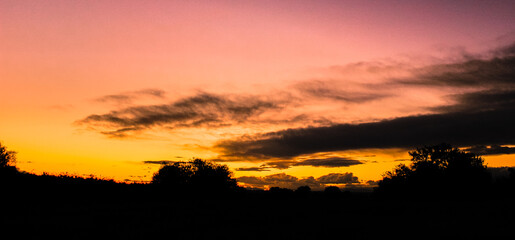 sunset in the mountains