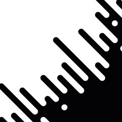 Fototapeta premium Seamless vector abstract transition of two colors. Rounded lines blended in. Looks like dipping paint or rain. Black and white contrast