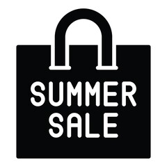 Shopping bag icon, Summer sale related vector