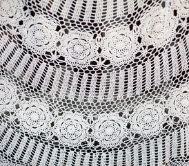 Detail of lace pattern  in folk art style