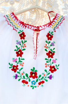 Skirt Decorated With Traditional Hungarian Folk Art Pattern