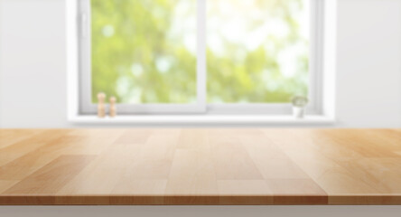 3D blank kitchen environment with a big window