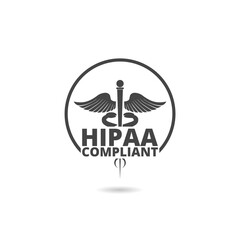 HIPAA Compliant icon with shadow