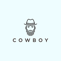 cowboy logo vector silhouette icon