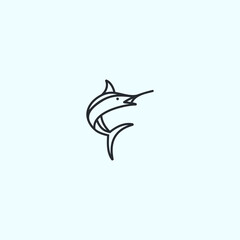 fish logo vector silhouette icon