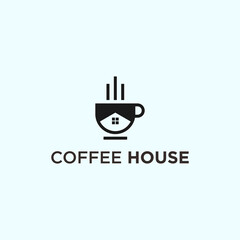 coffee house logo vector silhouette icon